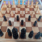 AJEDREZ ARTESANAL MADERA 30 CM