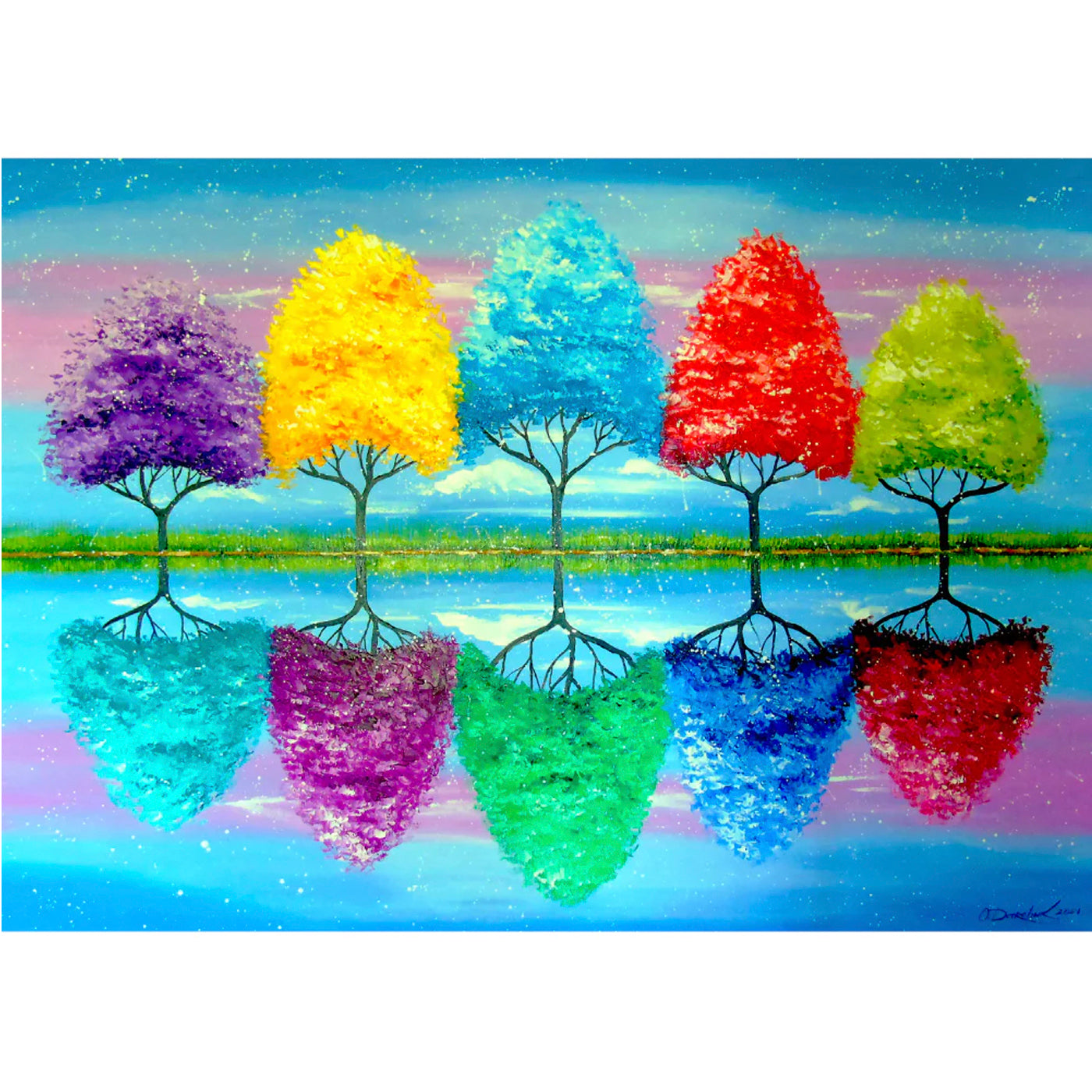 ARBOLES COLORES - Rompecabezas 100pzs