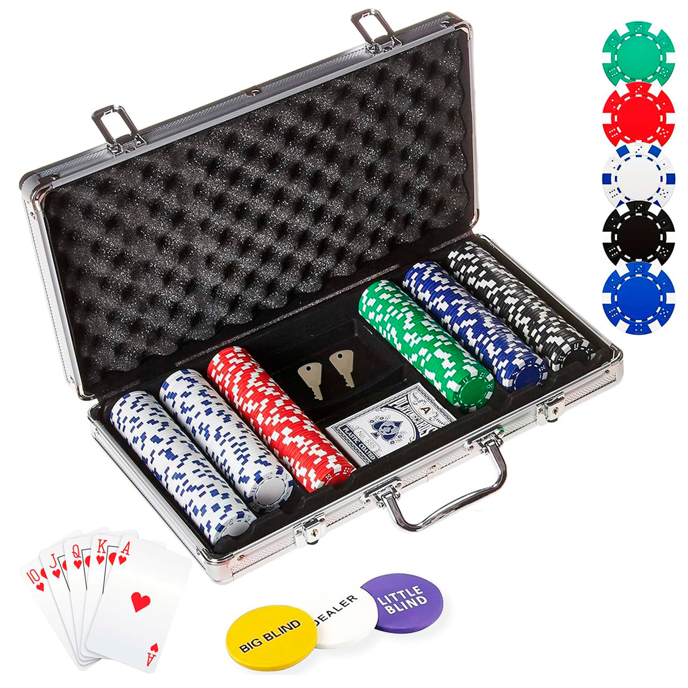 MALETIN POKER 300 FICHAS