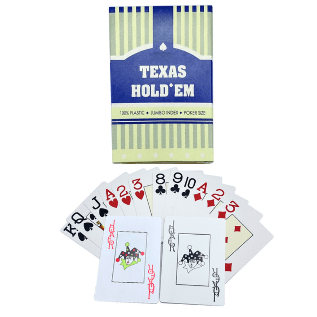 Texas baraja poker 100% plastico Jumbo