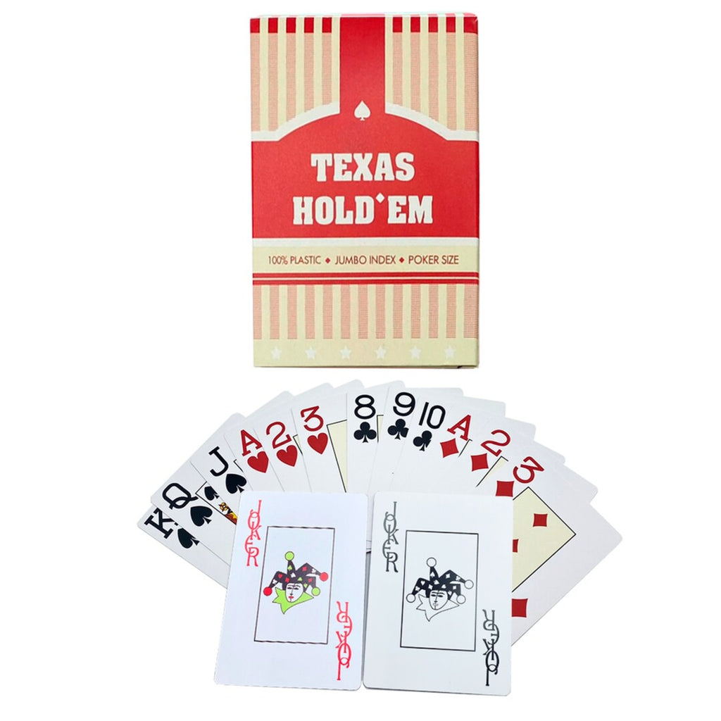 Texas baraja poker 100% plastico Jumbo