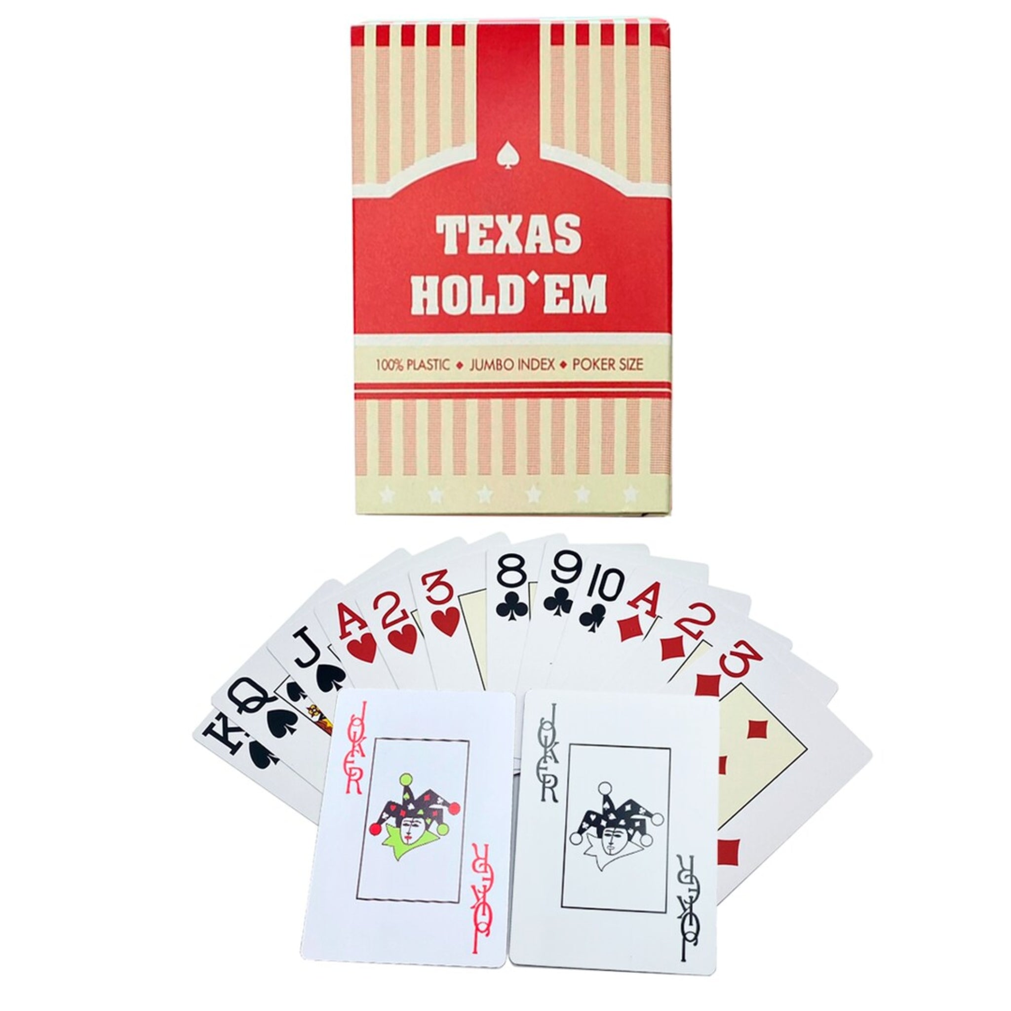 Texas baraja poker 100% plastico Jumbo