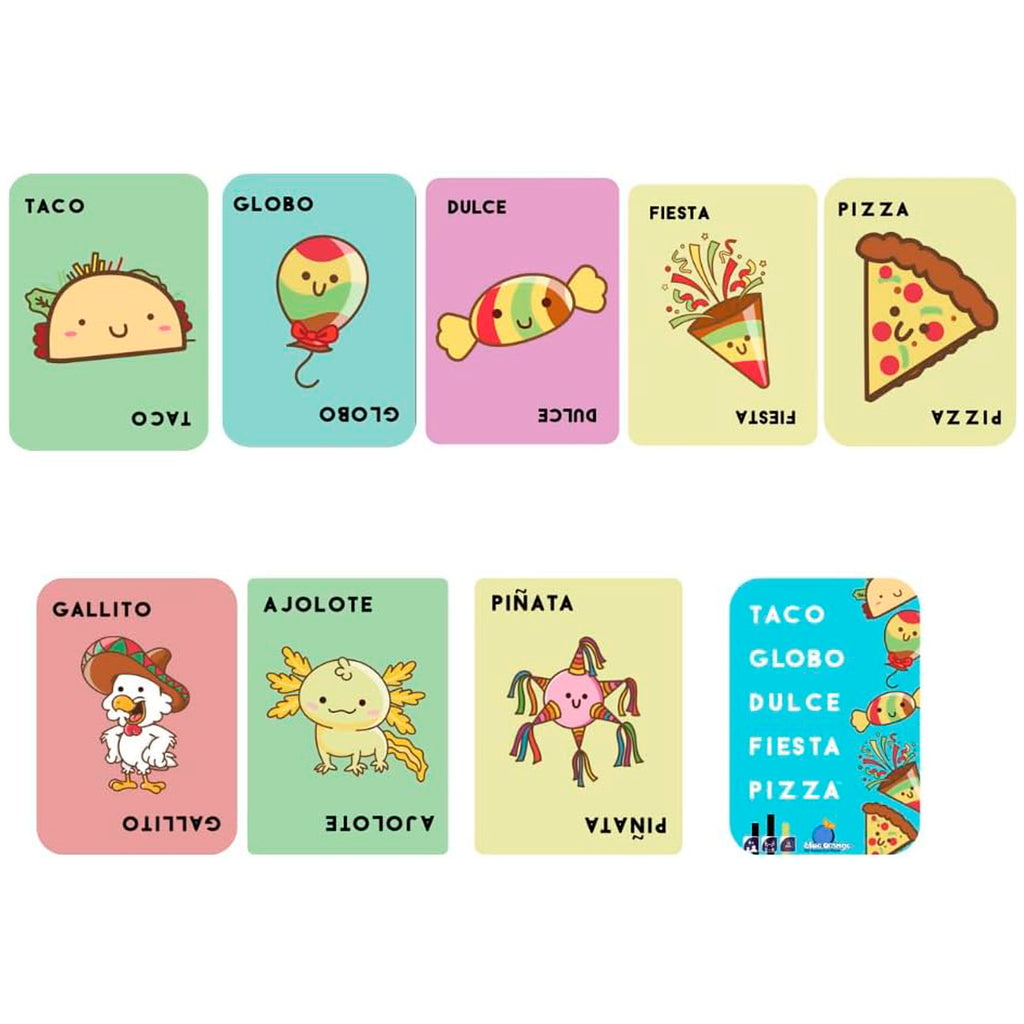 TACO GLOBO DULCE FIESTA PIZZA - JUEGO DE CARTAS
