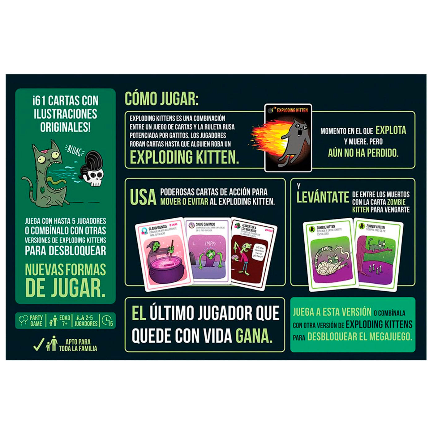 ZOMBIE KITTENS - JUEGO DE CARTAS